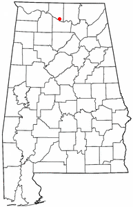 Location of Mooresville, Alabama