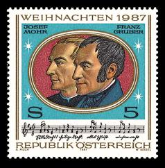 Mohr and Gruber on anAustrian postage stamp (1987)