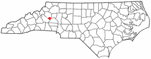 Location of Rhodhiss, North Carolina