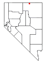 Location of Owyhee, Nevada