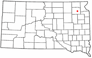 Location of Webster, South Dakota