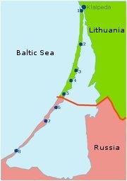 Curonian spit map