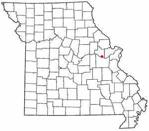 Location of Marthasville, Missouri
