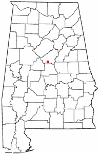 Location of Calera, Alabama