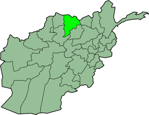Map showing Balkh province in Afghanistan