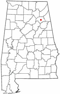 Location of Gadsden, Alabama