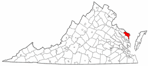 Image:Map of Virginia highlighting Northumberland County.png