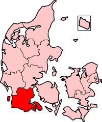 South Jutland County in Danmark