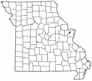 Location of Saint Peters, Missouri