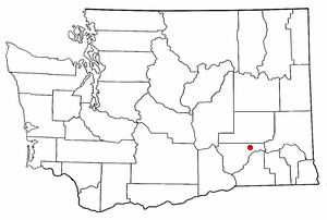 Location of Kahlotus, Washington