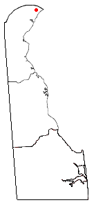 Location of Ardentown, Delaware