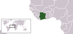 Location of Cte d'Ivoire