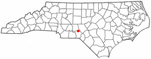 Location of Norman, North Carolina