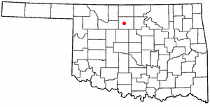Location of Enid, Oklahoma