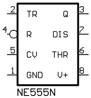 Schematic symbol of the 555 timer