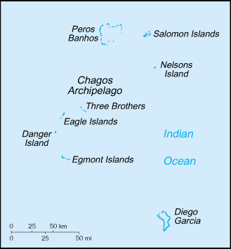 Map of the Chagos Archipelago (British Indian Ocean Territory)