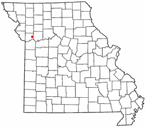 Location of Excelsior Springs, Missouri