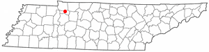 Location of Erin, Tennessee