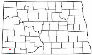 Location of Bowman, North Dakota