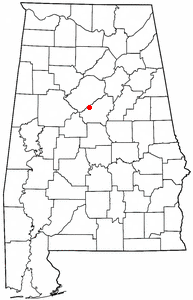 Location of Helena, Alabama