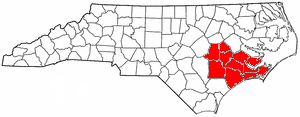 Counties within the North Carolina Region P Council of Governments