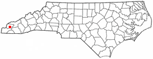 Location of Robbinsville, North Carolina
