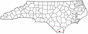 Location of Shallotte, North Carolina