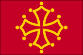 Coat of arms of the province of Languedoc, now being used as an official flag by the Midi-Pyrnees region as well as by the city of Toulouse