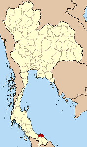 Map of Thailand highlighting Pattani Province