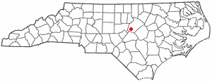 Location of Holly Springs, North Carolina