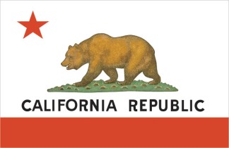 The modern Bear Flag of California. Image provided by Classroom Clip Art (http://classroomclipart.com)