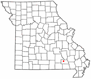 Location of Van Buren, Missouri