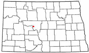 Location of Riverdale, North Dakota