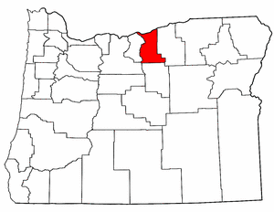 Image:Map of Oregon highlighting Gilliam County.png