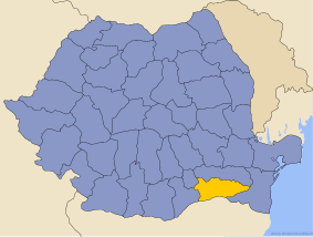 Administrative map of  with Călăraşi county highlighted