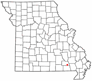 Location of Grandin, Missouri