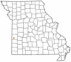 Location of Moundville, Missouri