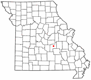 Location of Rolla, Missouri