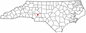 Location of MountPleasant, North Carolina