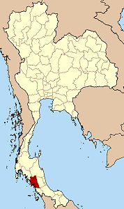 Map of Thailand highlighting Trang Province