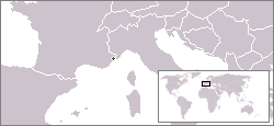 Location of Monaco