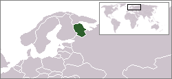 Map of the region with the Republic of Karelia highlighted