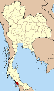 Map of Thailand highlighting Satun Province