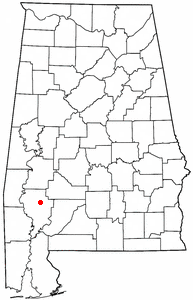 Location of Fulton, Alabama