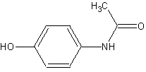 Chemical structure of paracetamol