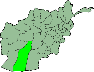 Map showing Helmand province in Afghanistan