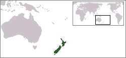 Location of New Zealand