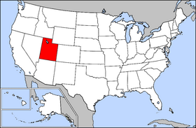 Map of the U.S. with Utah highlighted