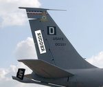  The tail of a KC135 Stratotanker, with the rudder marked
