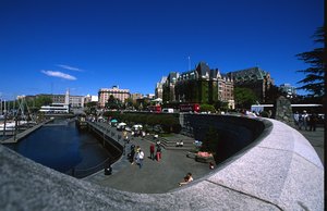 Victoria's Inner Harbour with The Empress hotel in the background.